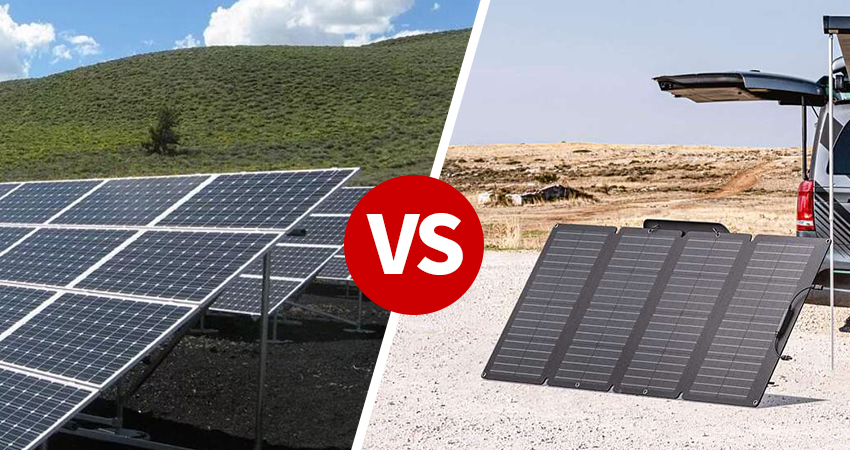 Fixed vs portable solar panel